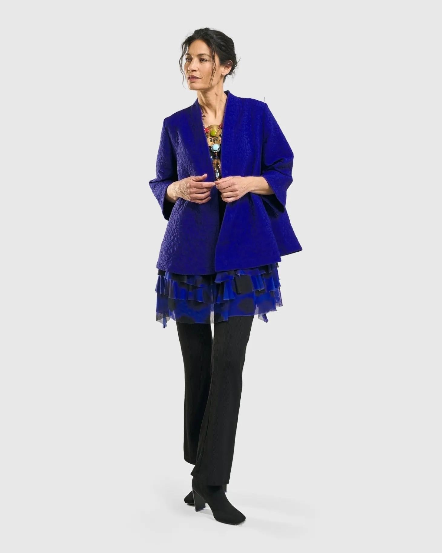 Women Alembika Monarch A-Line Jacket, Royal