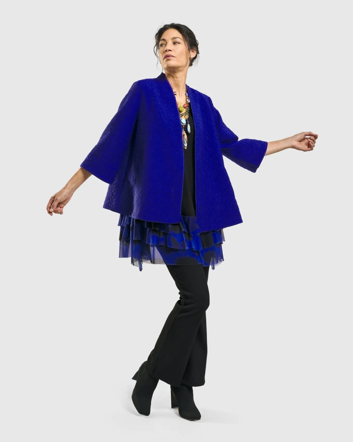 Women Alembika Monarch A-Line Jacket, Royal
