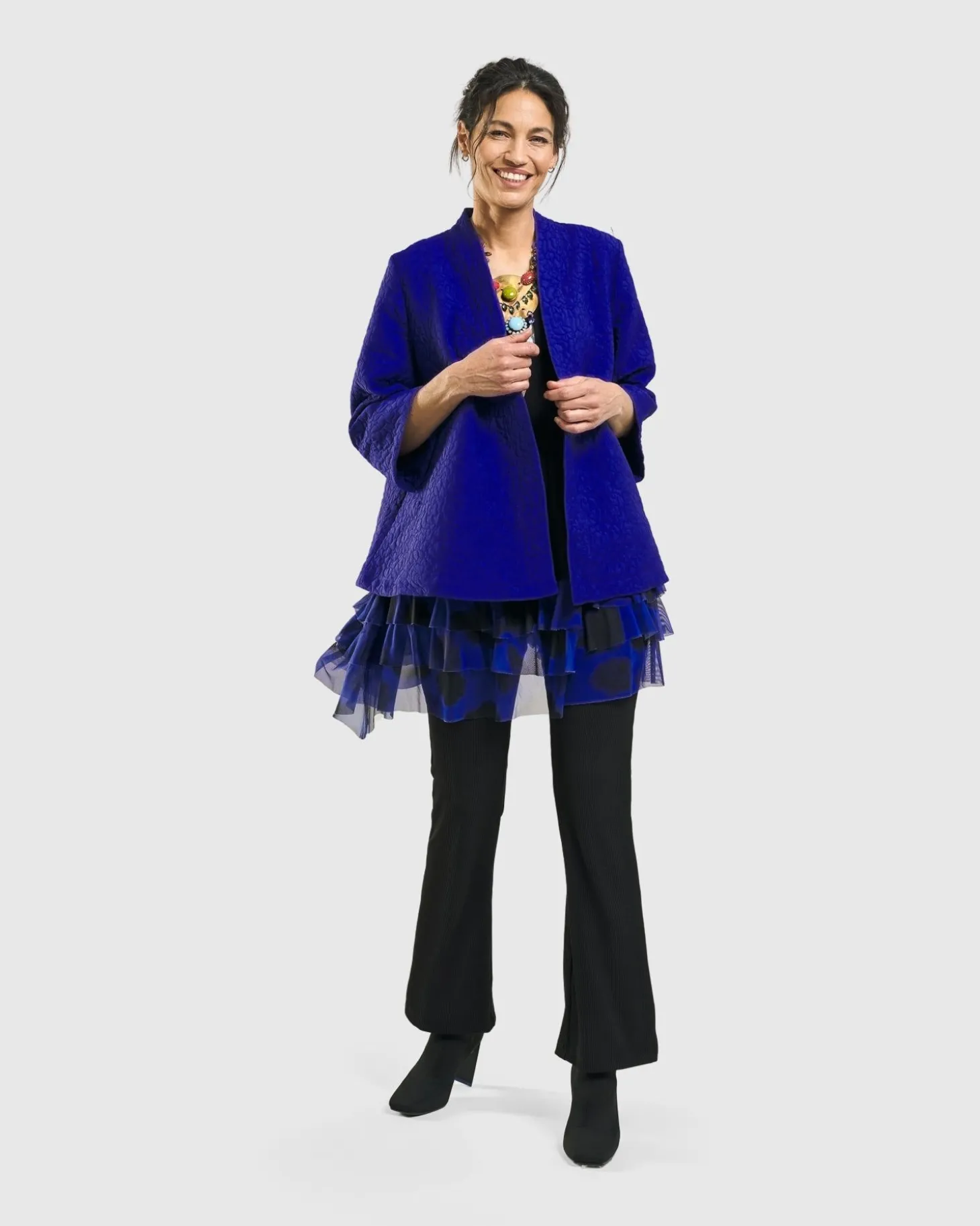 Women Alembika Monarch A-Line Jacket, Royal