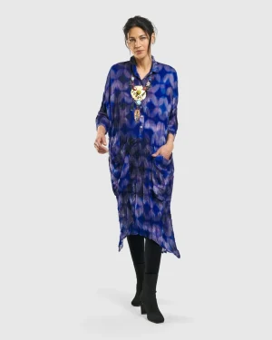 Women Alembika Moonbeam Midi Dress, Royal