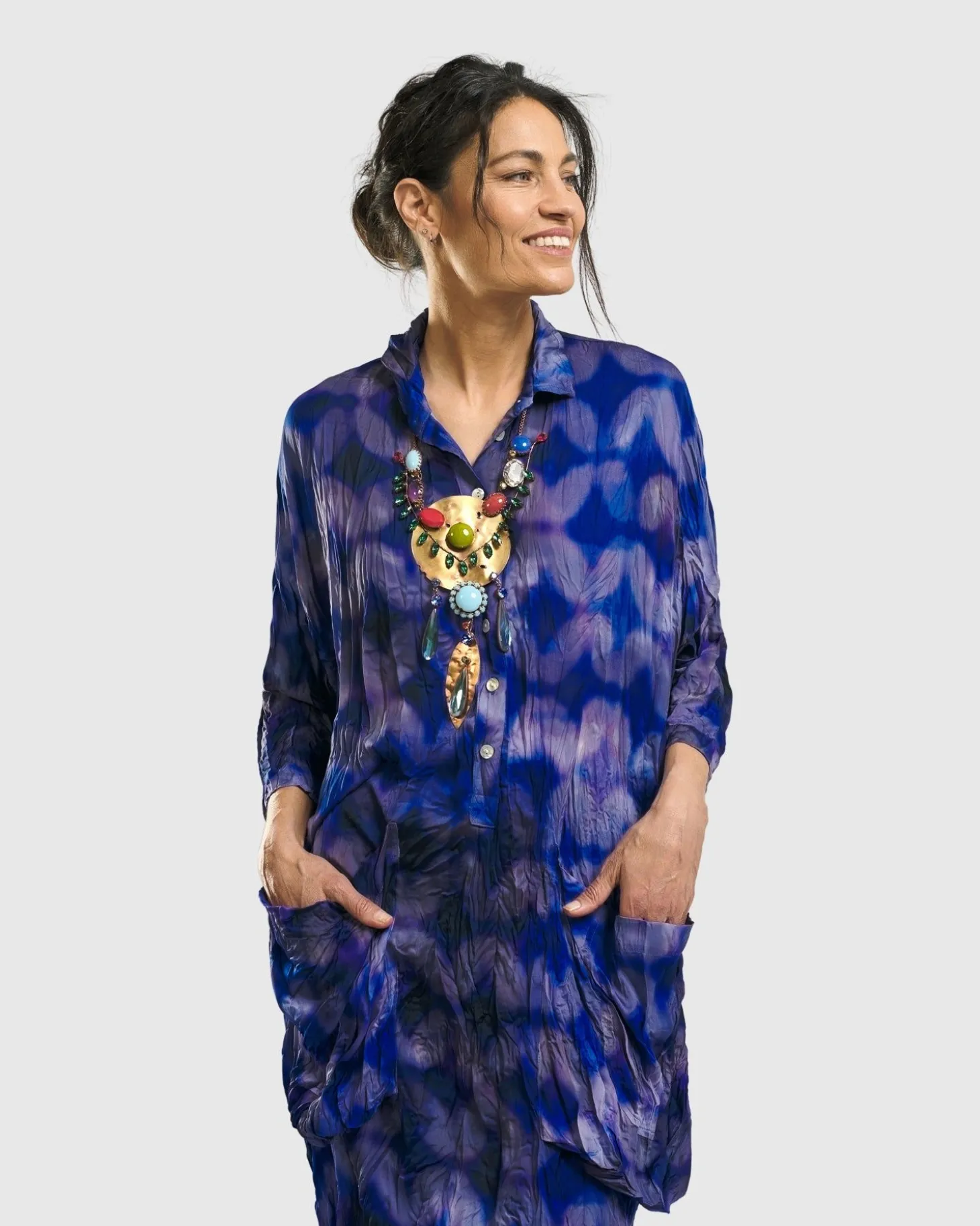 Women Alembika Moonbeam Midi Dress, Royal