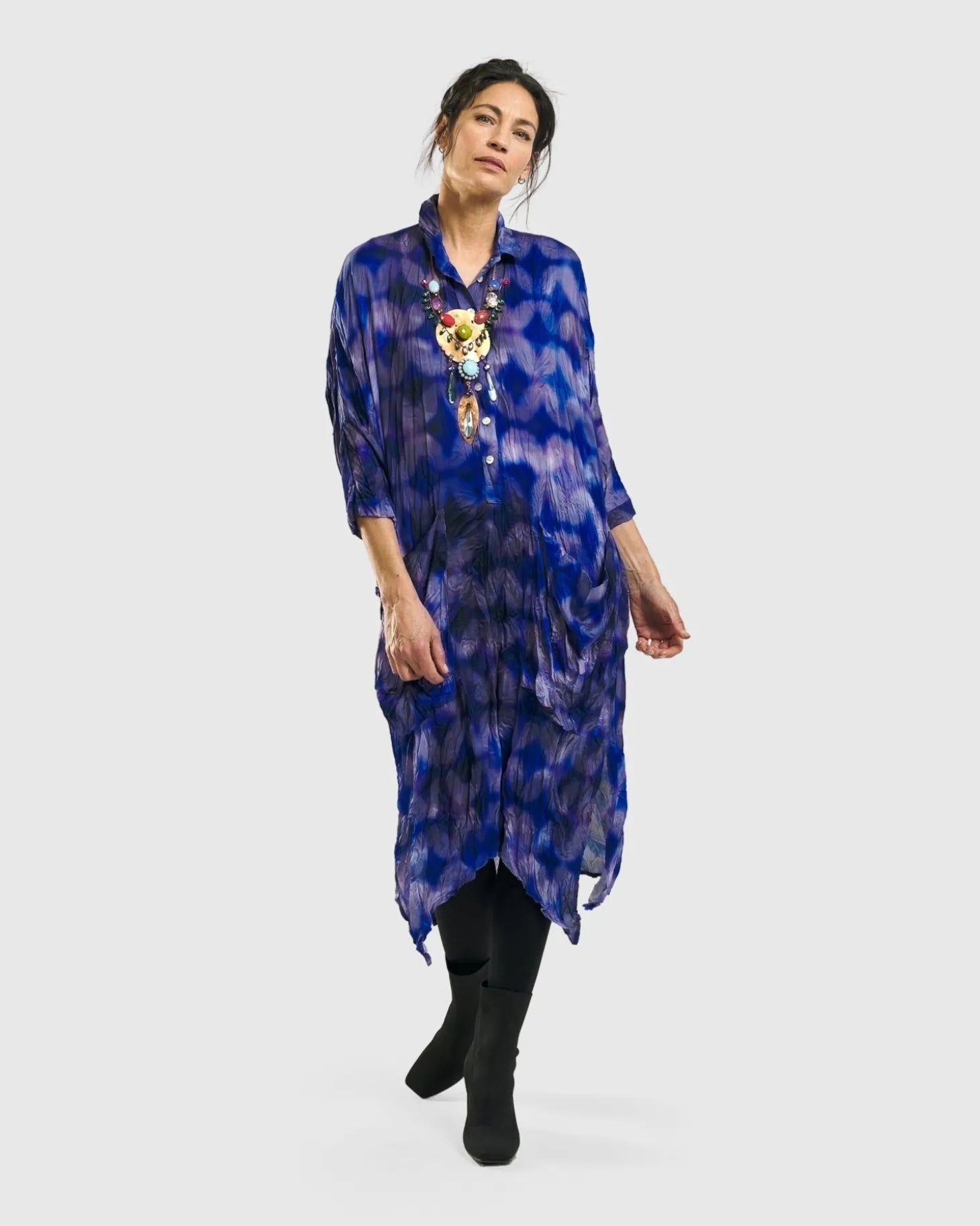 Women Alembika Moonbeam Midi Dress, Royal