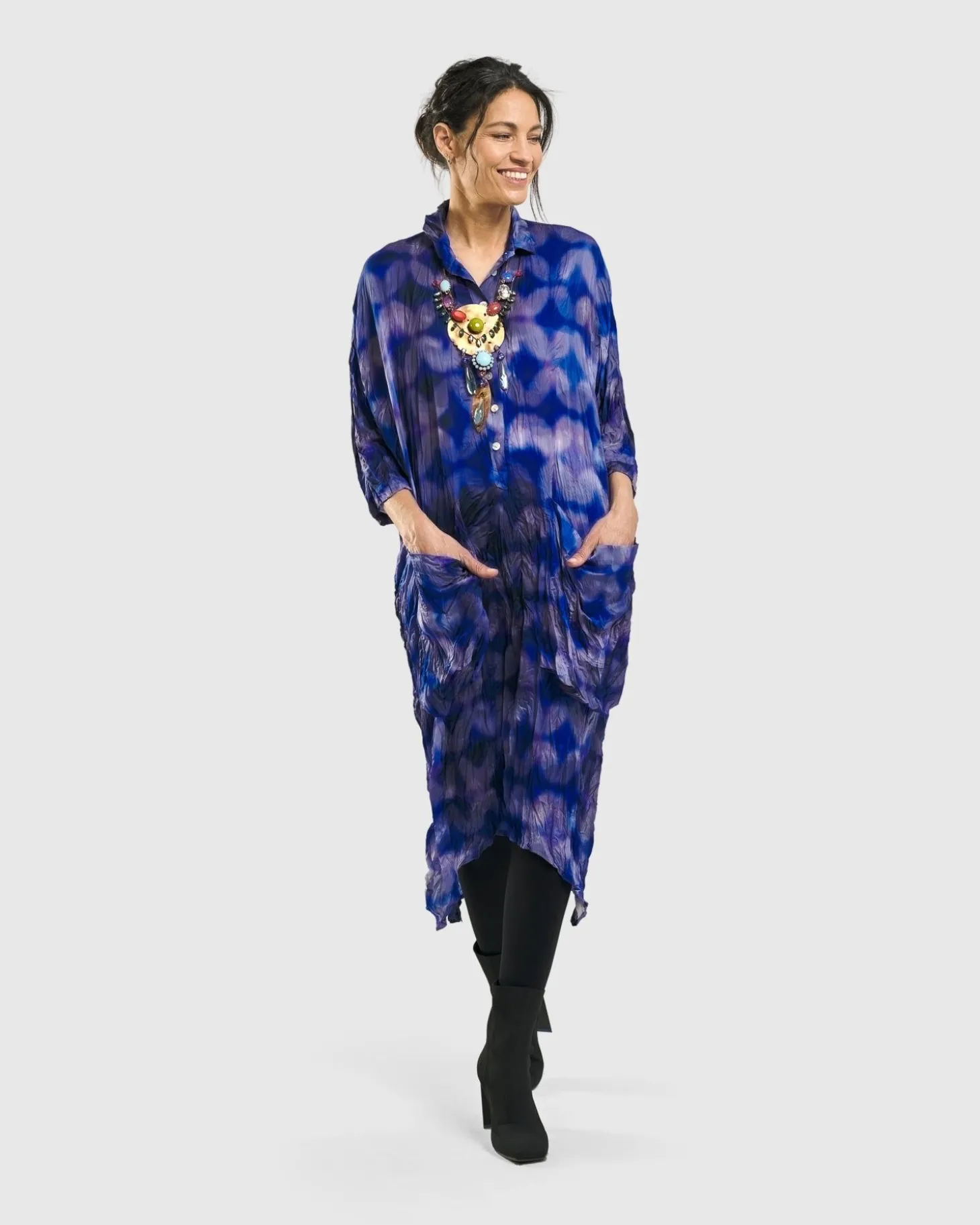 Women Alembika Moonbeam Midi Dress, Royal