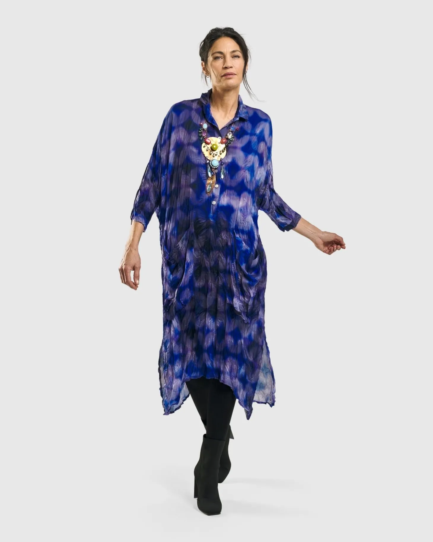 Women Alembika Moonbeam Midi Dress, Royal