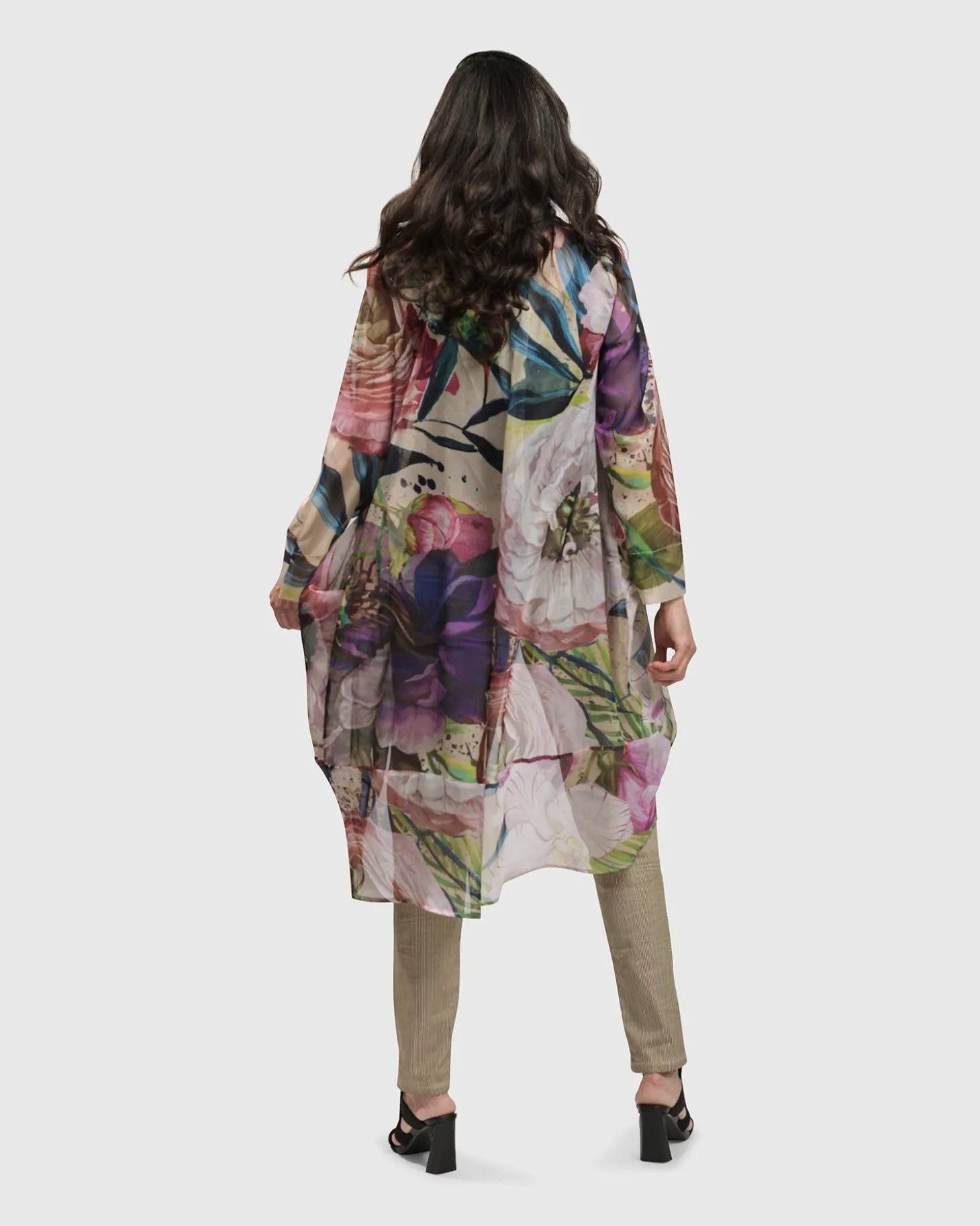 Women Alembika Moonflower Sheer Cardigan, Bouquet