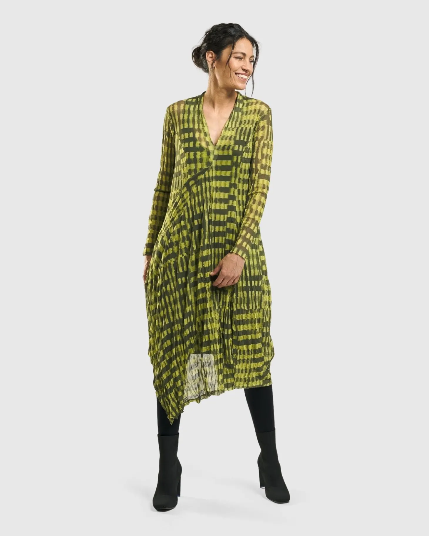Women Alembika Nirvana A-Line Dress, Yellow