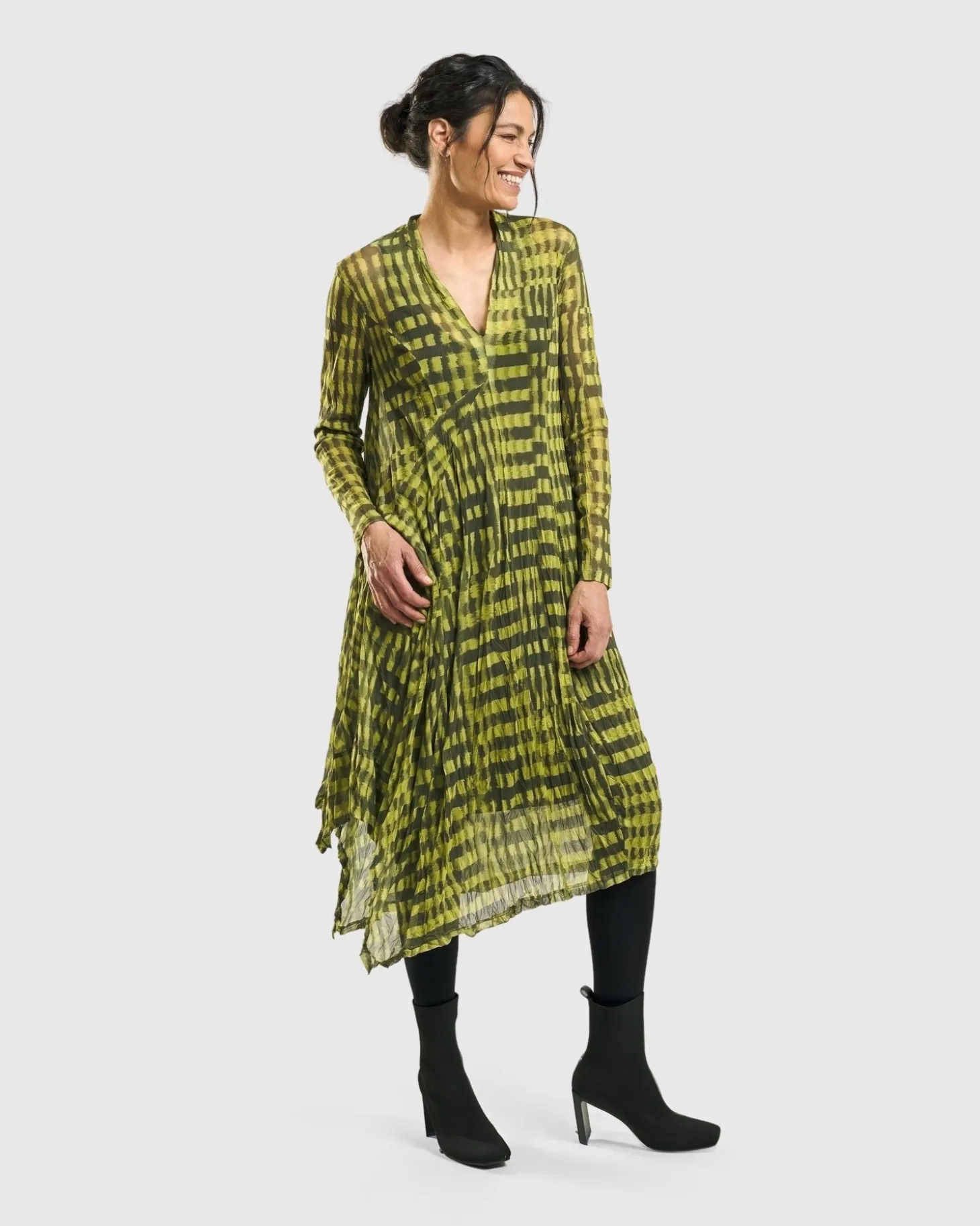 Women Alembika Nirvana A-Line Dress, Yellow