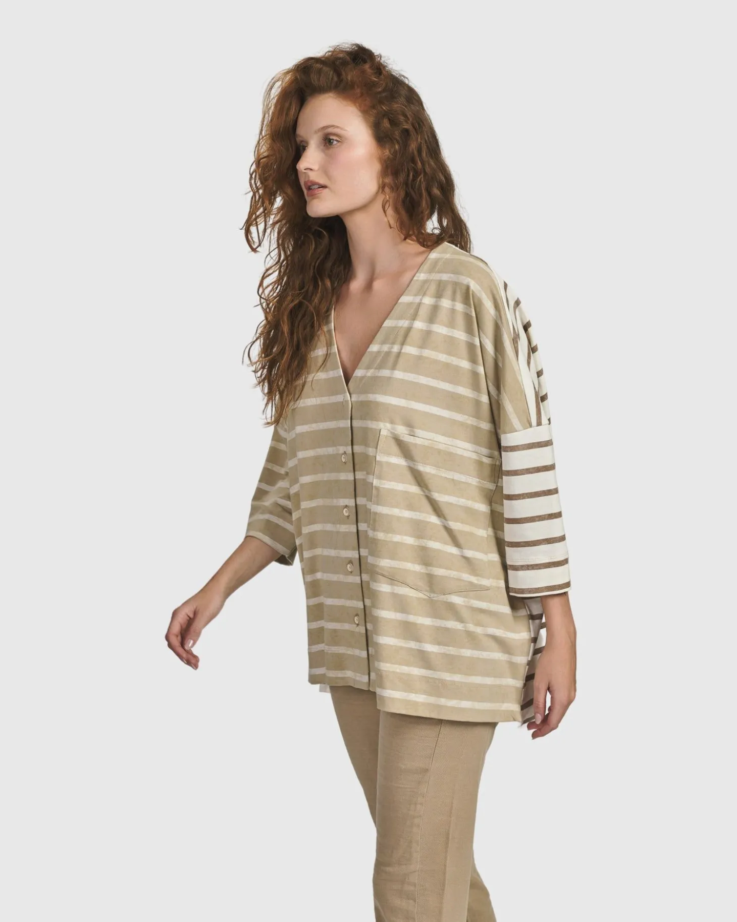 Women Alembika Oasis Oversized Cardigan, Tan
