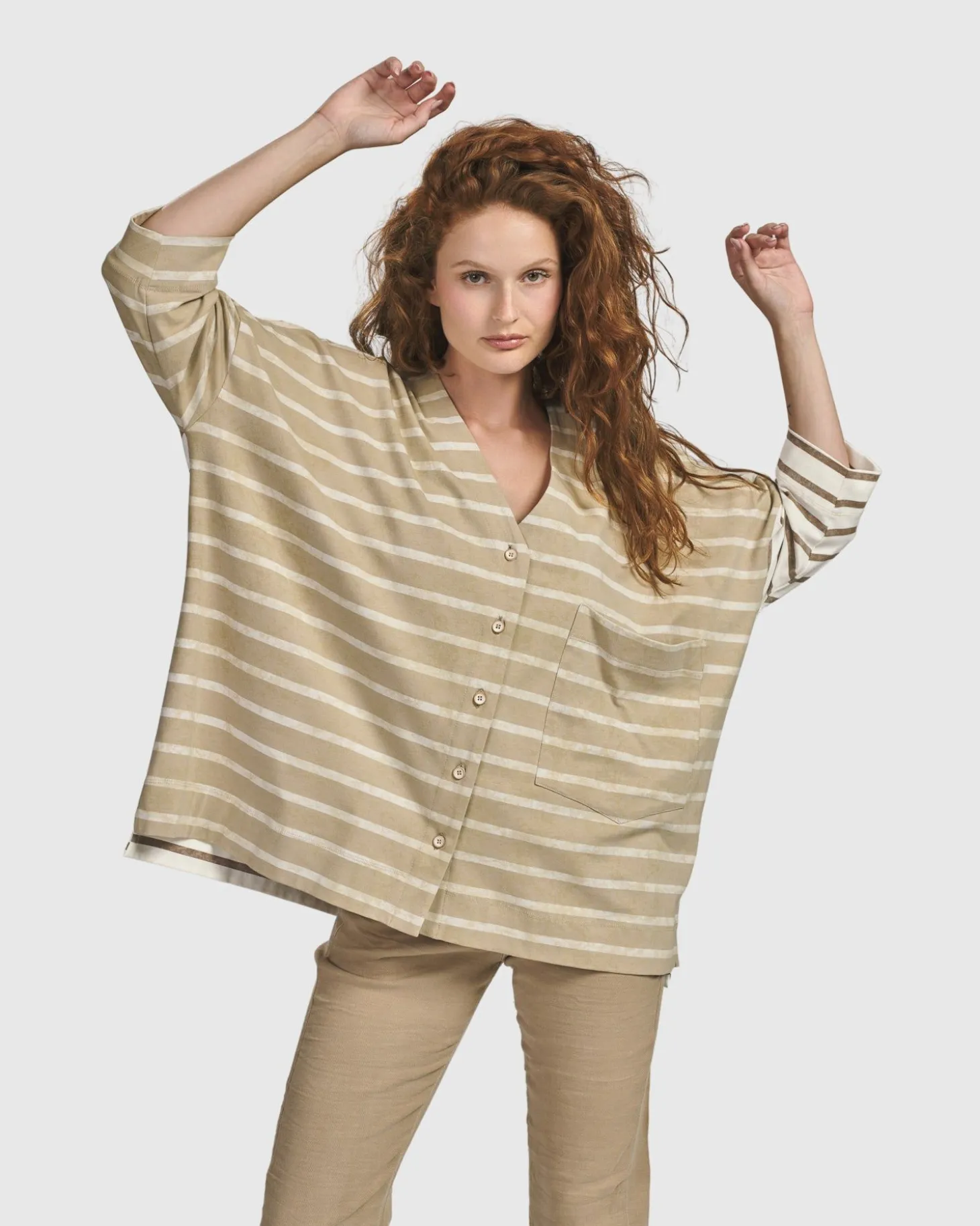 Women Alembika Oasis Oversized Cardigan, Tan
