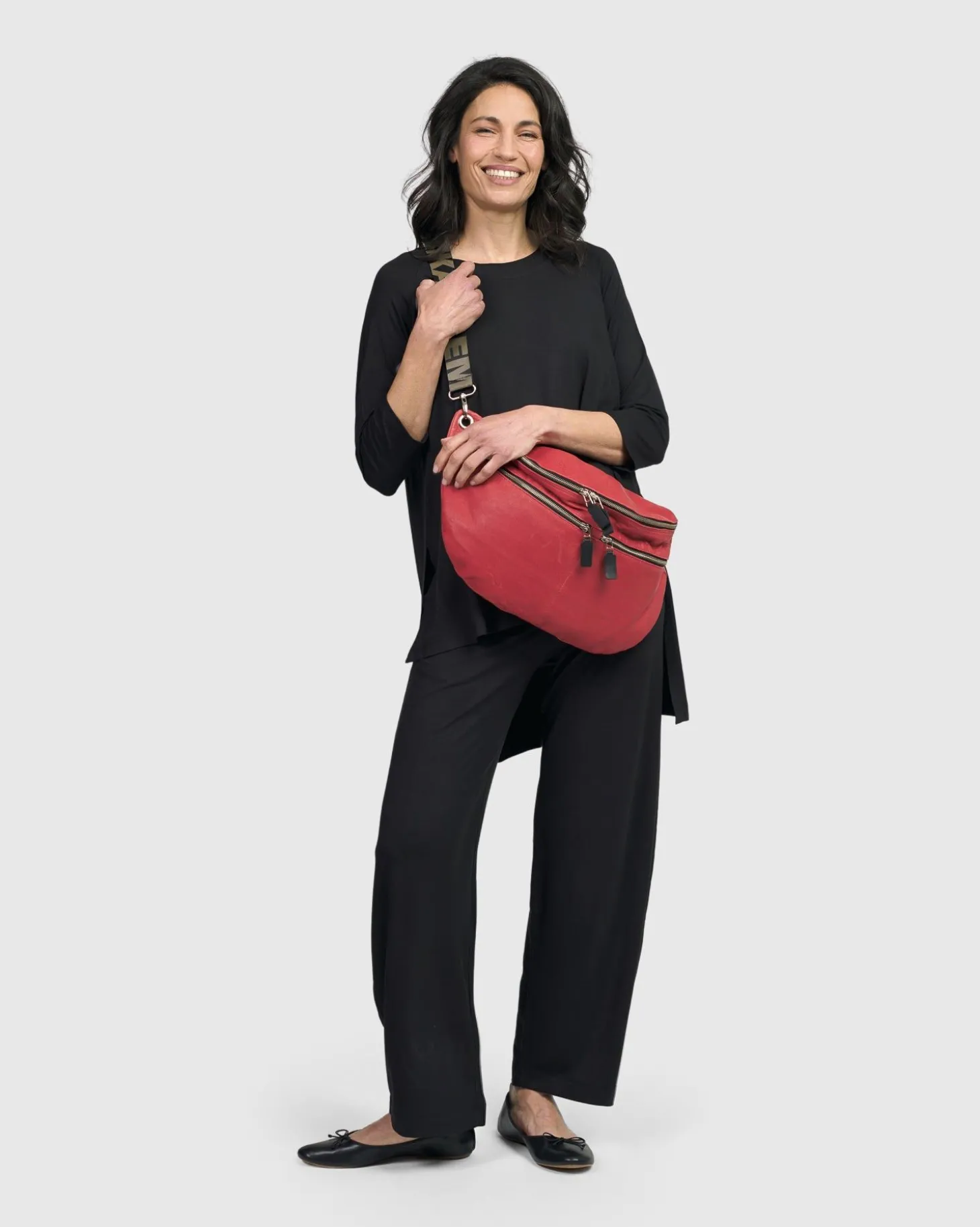 Women Alembika On-The-Go Large Sling Bag, Vermillion