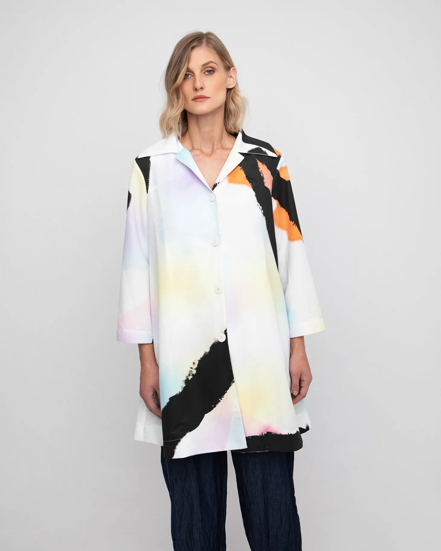 Women Alembika Ozai N Ku Aegean Overcoat, Mirage