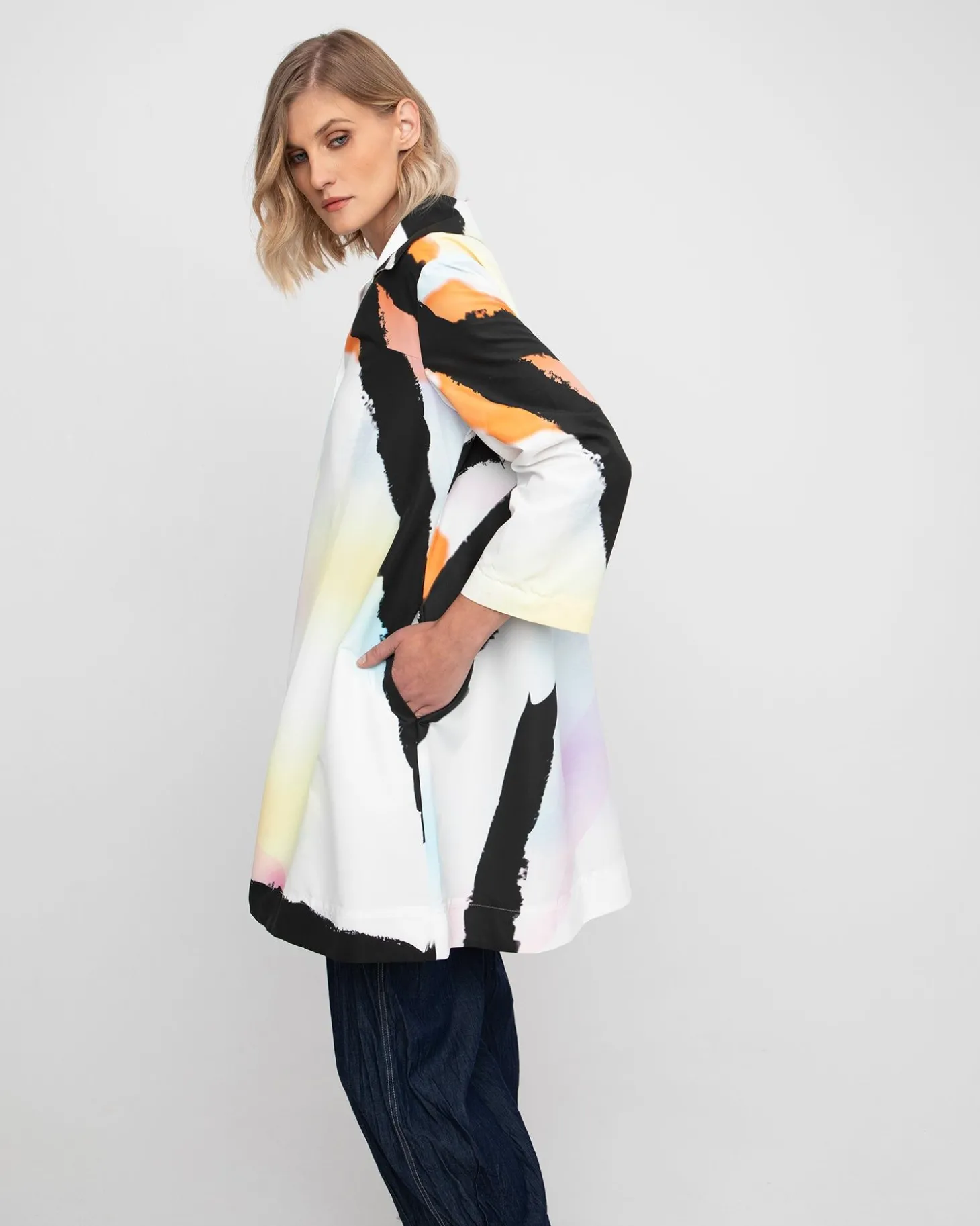 Women Alembika Ozai N Ku Aegean Overcoat, Mirage