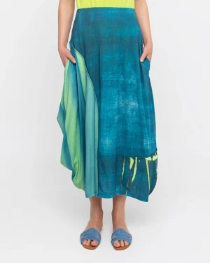 Women Alembika Ozai N Ku Aquamarine Midi Skirt, Ocean