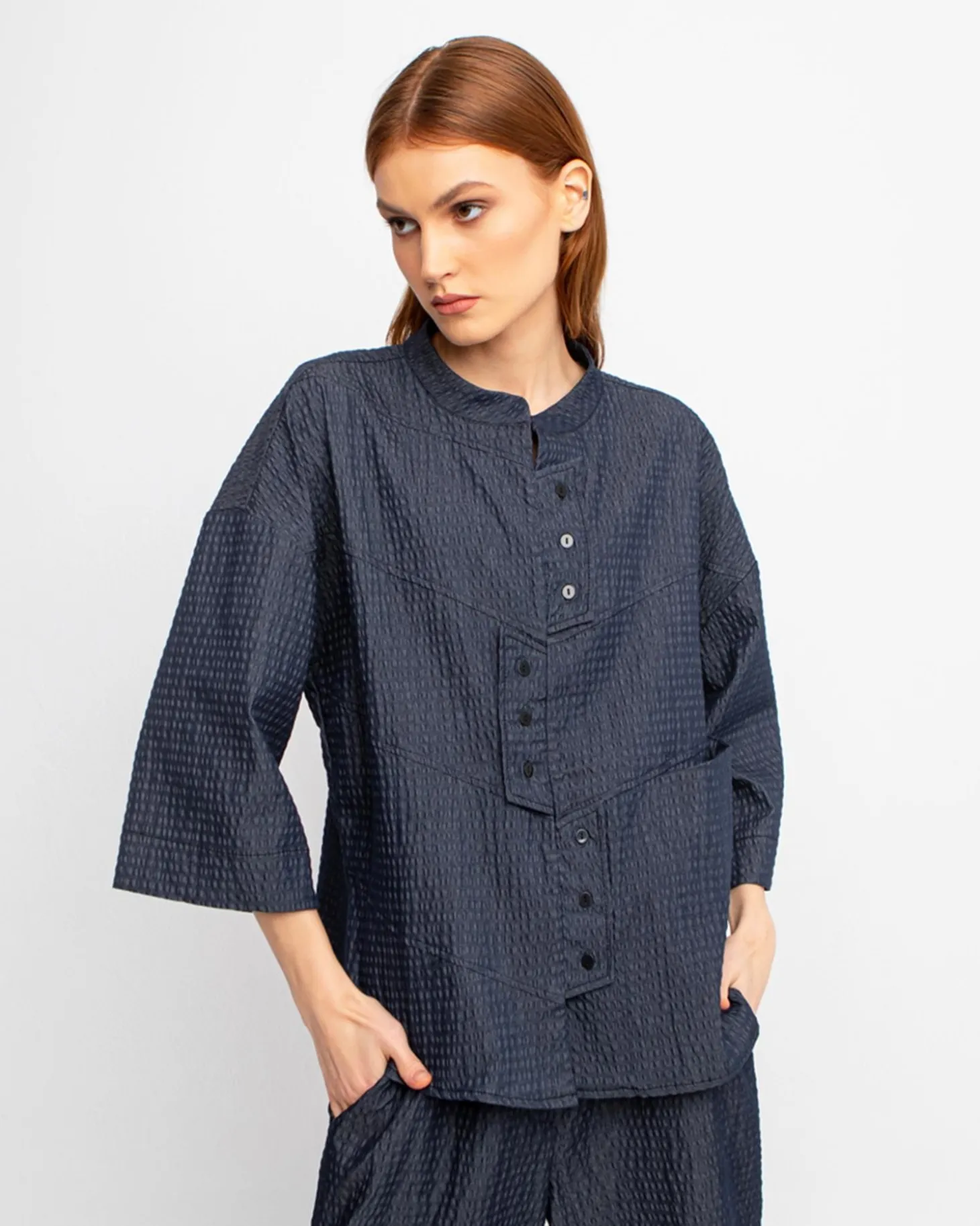 Women Alembika Ozai N Ku Bowie Textured Jacket, Denim