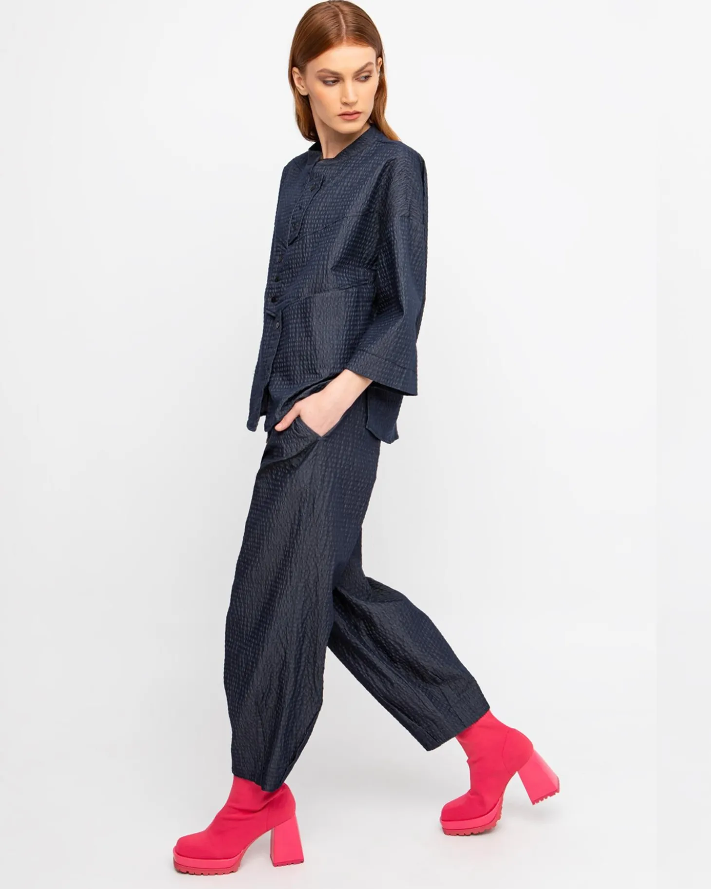Women Alembika Ozai N Ku Bowie Textured Jacket, Denim