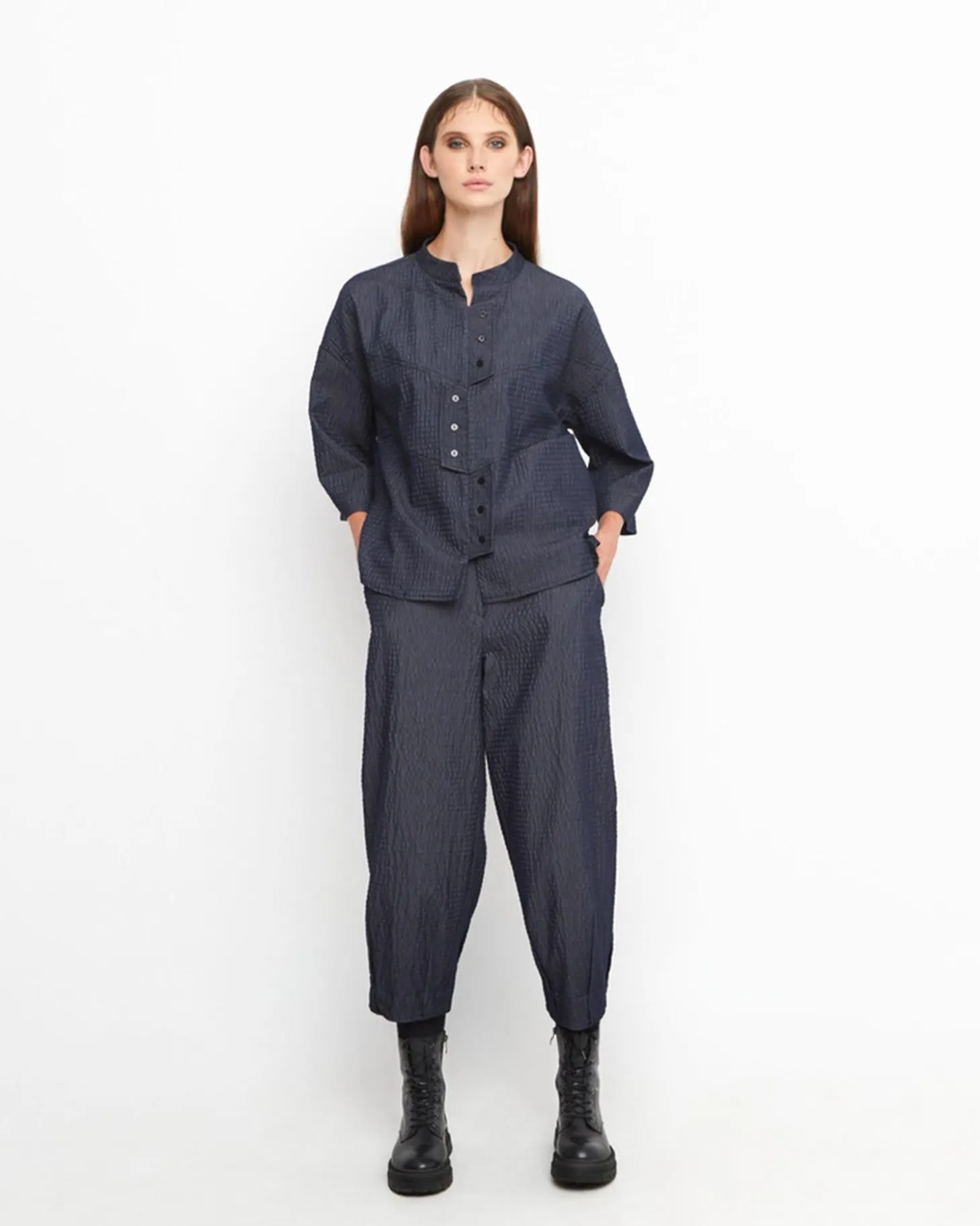 Women Alembika Ozai N Ku Bowie Textured Jacket, Denim
