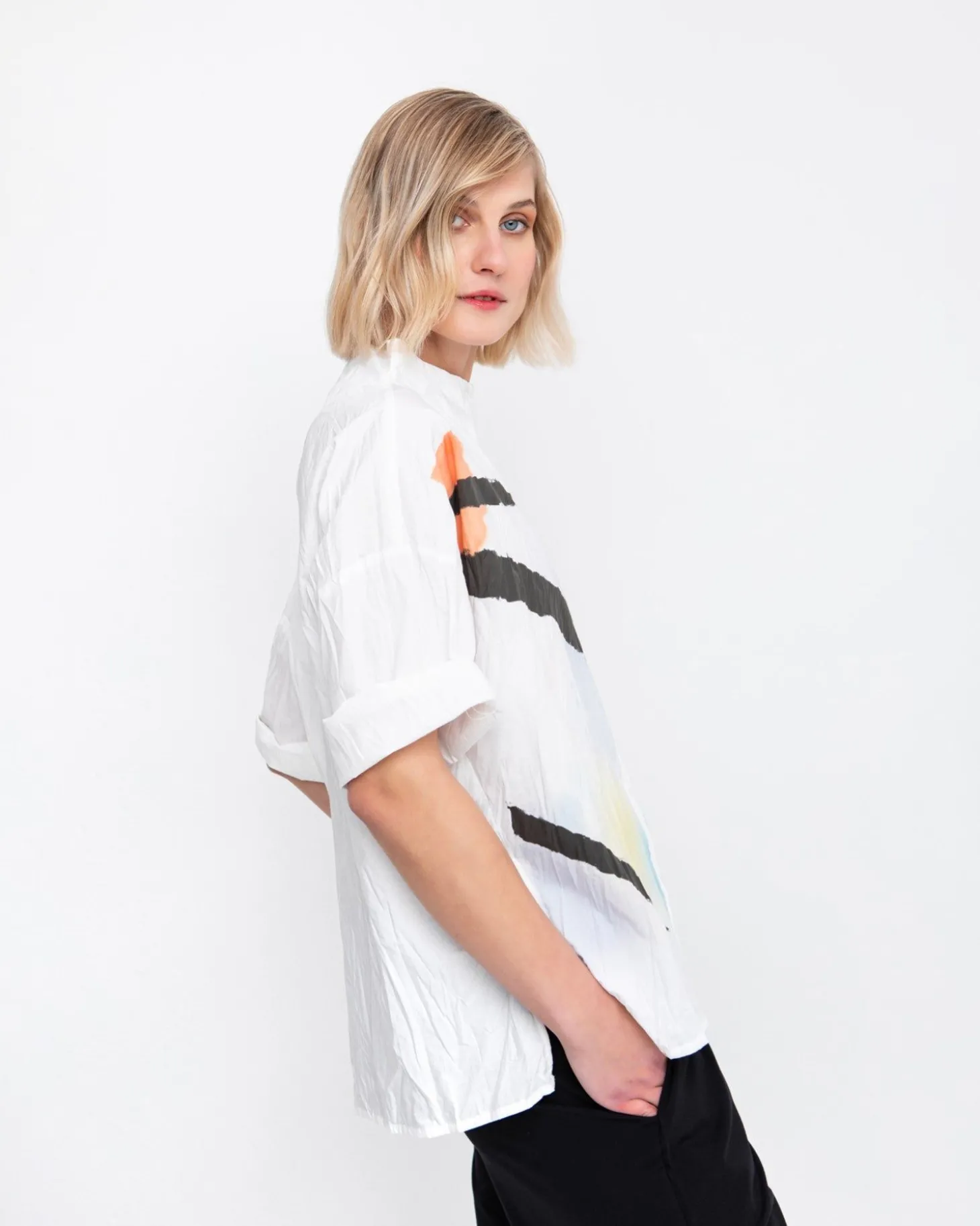 Women Alembika Ozai N Ku Crinkle Funnel Top, Mirage
