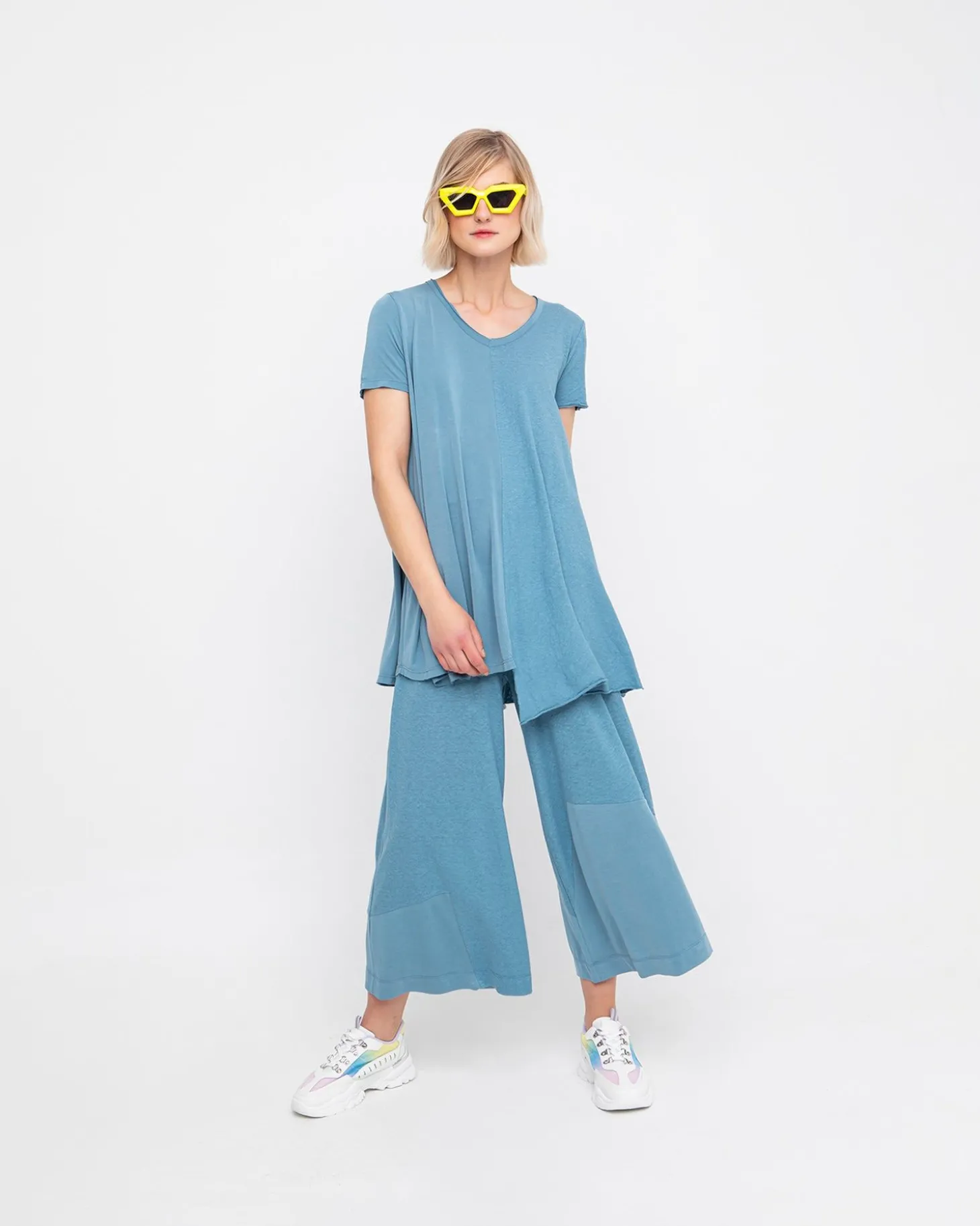 Women Alembika Ozai N Ku Cropped Wide Leg Pants, Azure
