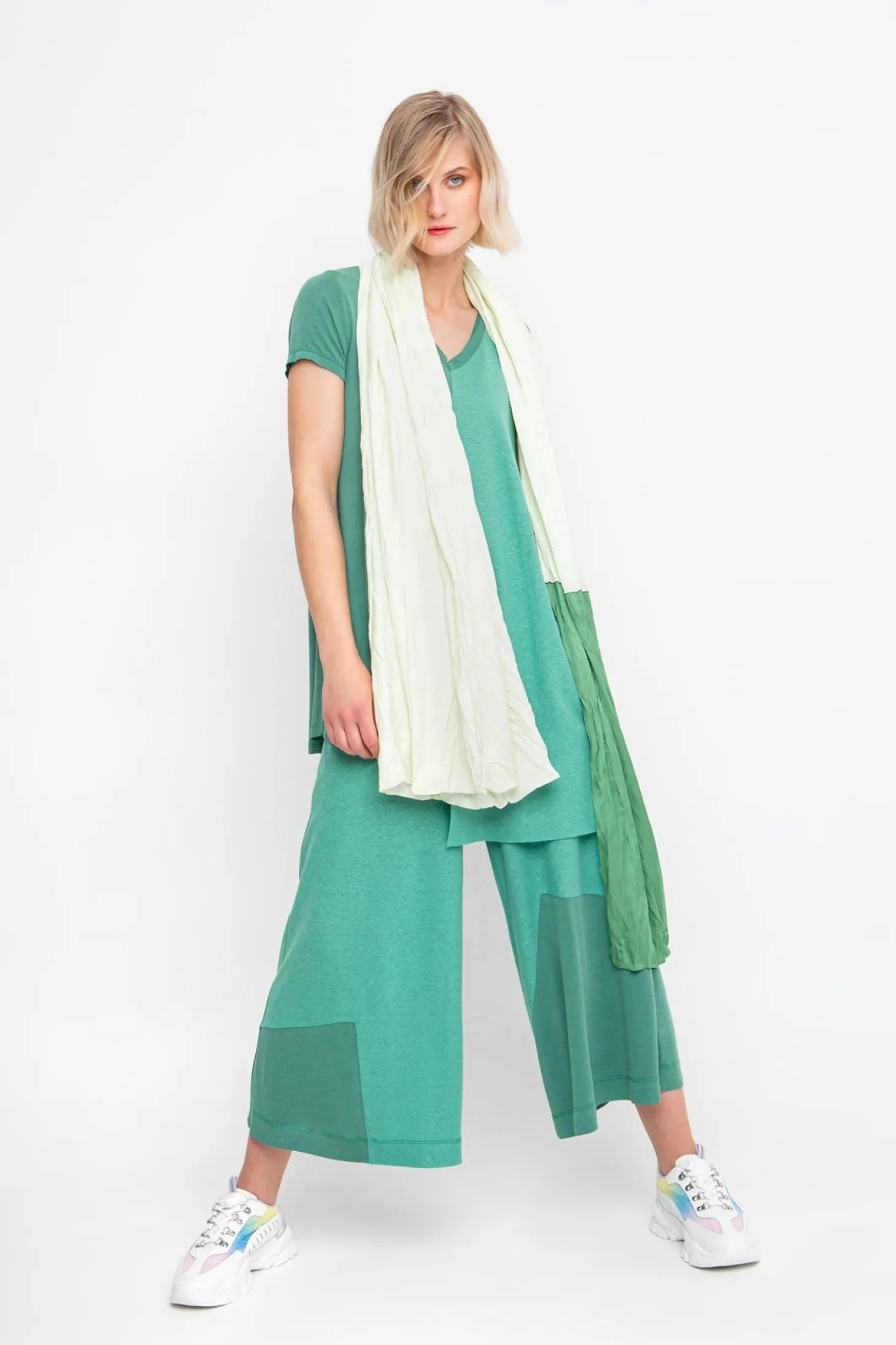 Women Alembika Ozai N Ku Cropped Wide Leg Pants, Green
