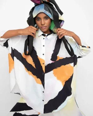 Women Alembika Ozai N Ku Duchamp Button Down Top, Mirage