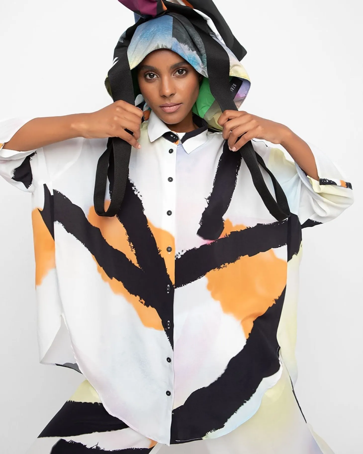 Women Alembika Ozai N Ku Duchamp Button Down Top, Mirage