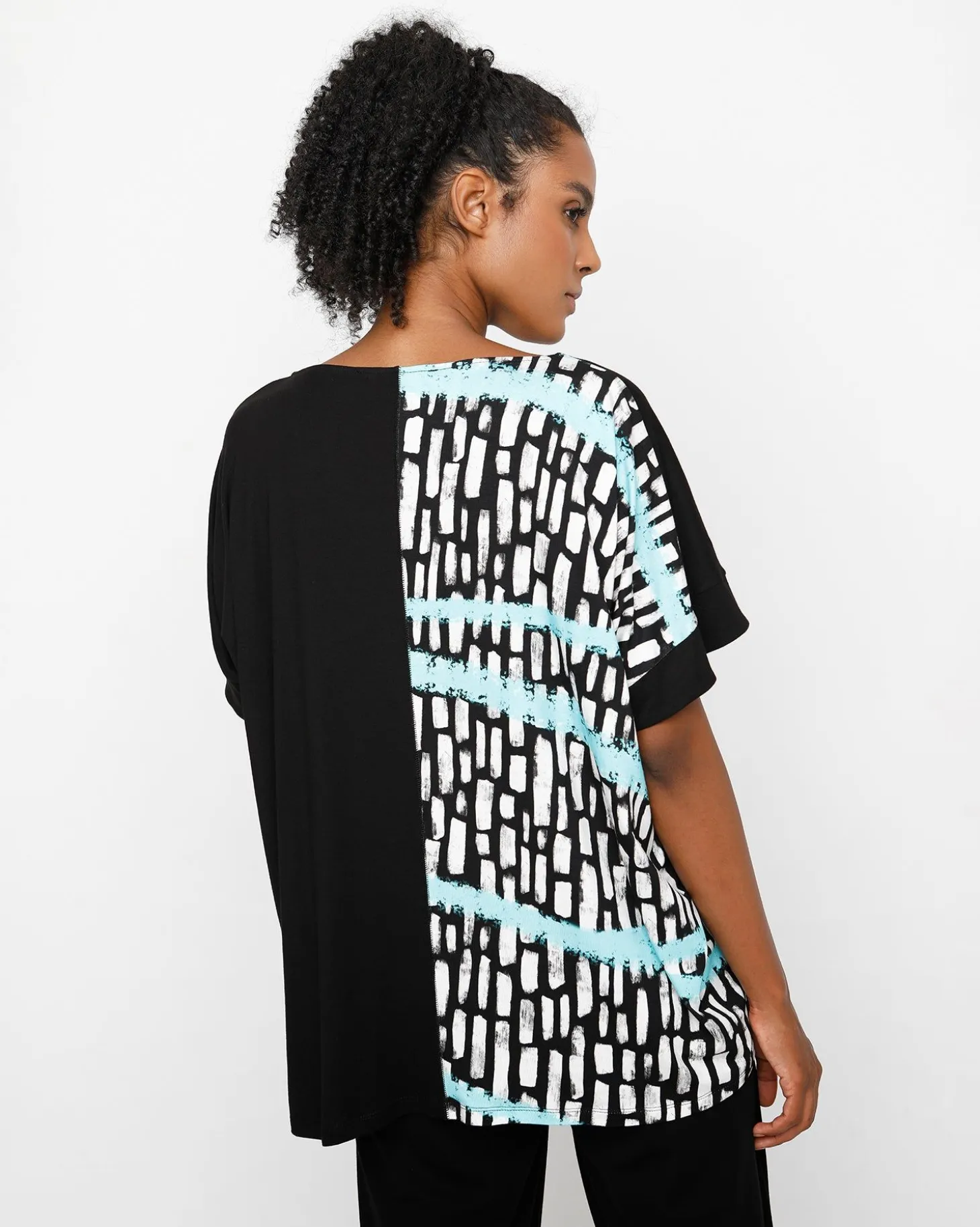 Women Alembika Ozai N Ku Fountain Boxy Tee, Jet Blue
