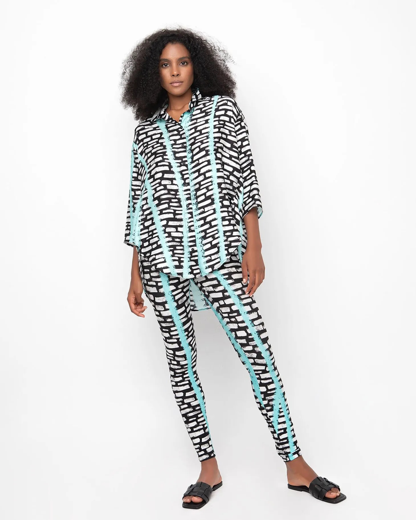 Women Alembika Ozai N Ku Helen Button Down Shirt, Jet Blue