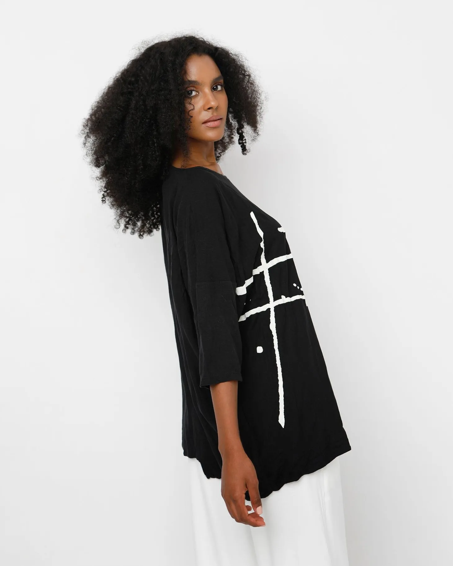 Women Alembika Ozai N Ku Inkblot Tee, Black