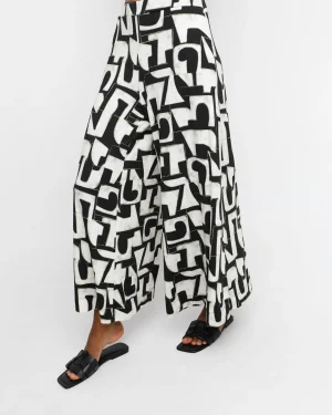 Women Alembika Ozai N Ku Letterpress Palazzo Pants, Puzzle