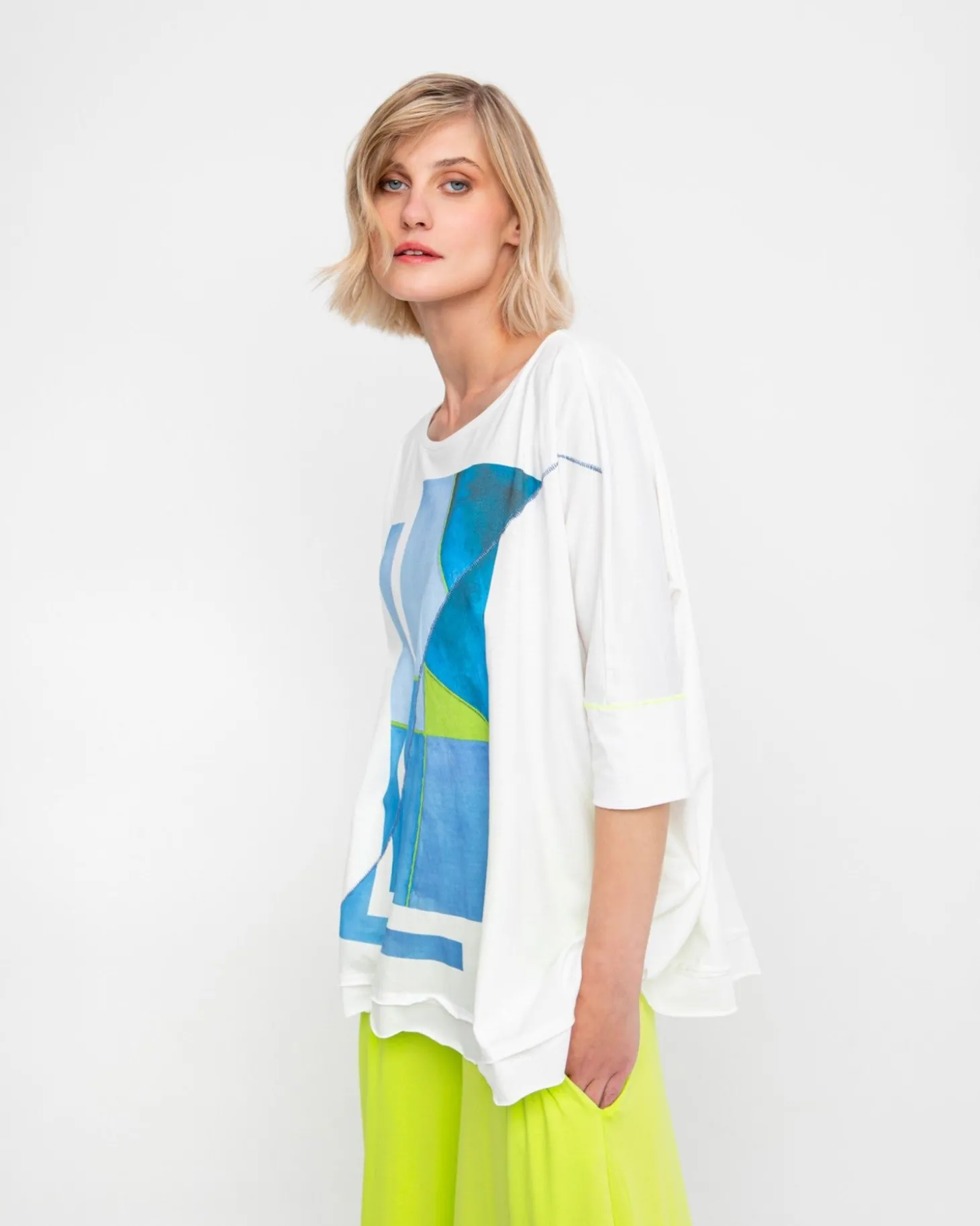 Women Alembika Ozai N Ku Oversized Tee, Seaview
