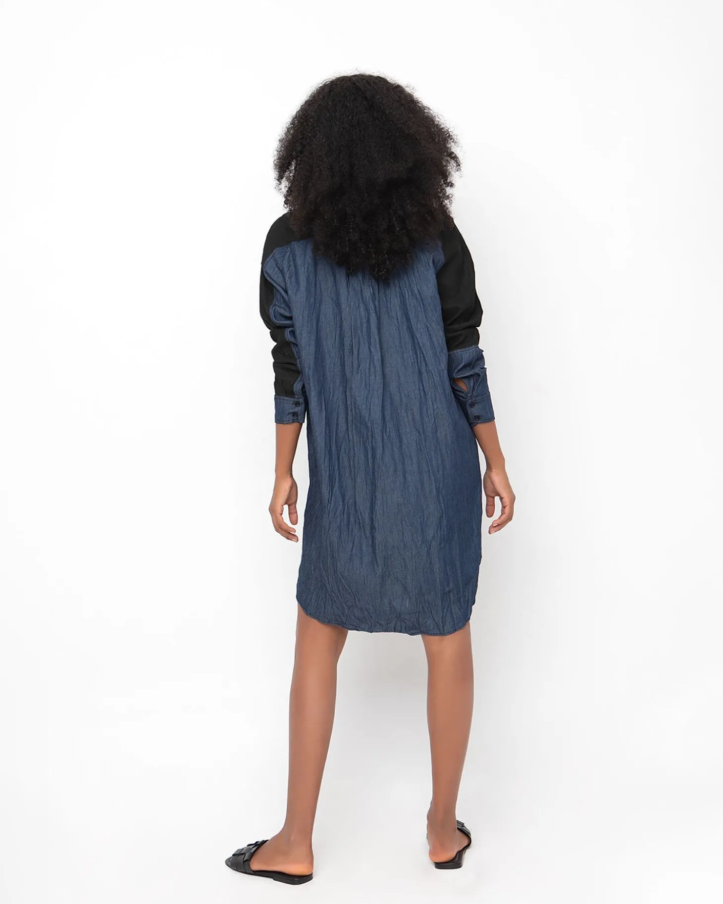 Women Alembika Ozai N Ku Patch Shirt Dress, Denim