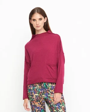 Women Alembika Ozai N Ku Techie Sweater Top, Ruby