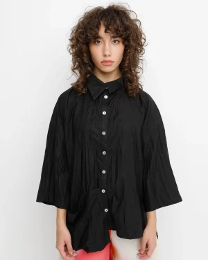 Women Alembika Ozai N Ku Trickster Crinkle Shirt, Black