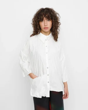 Women Alembika Ozai N Ku Trickster Crinkle Shirt, White