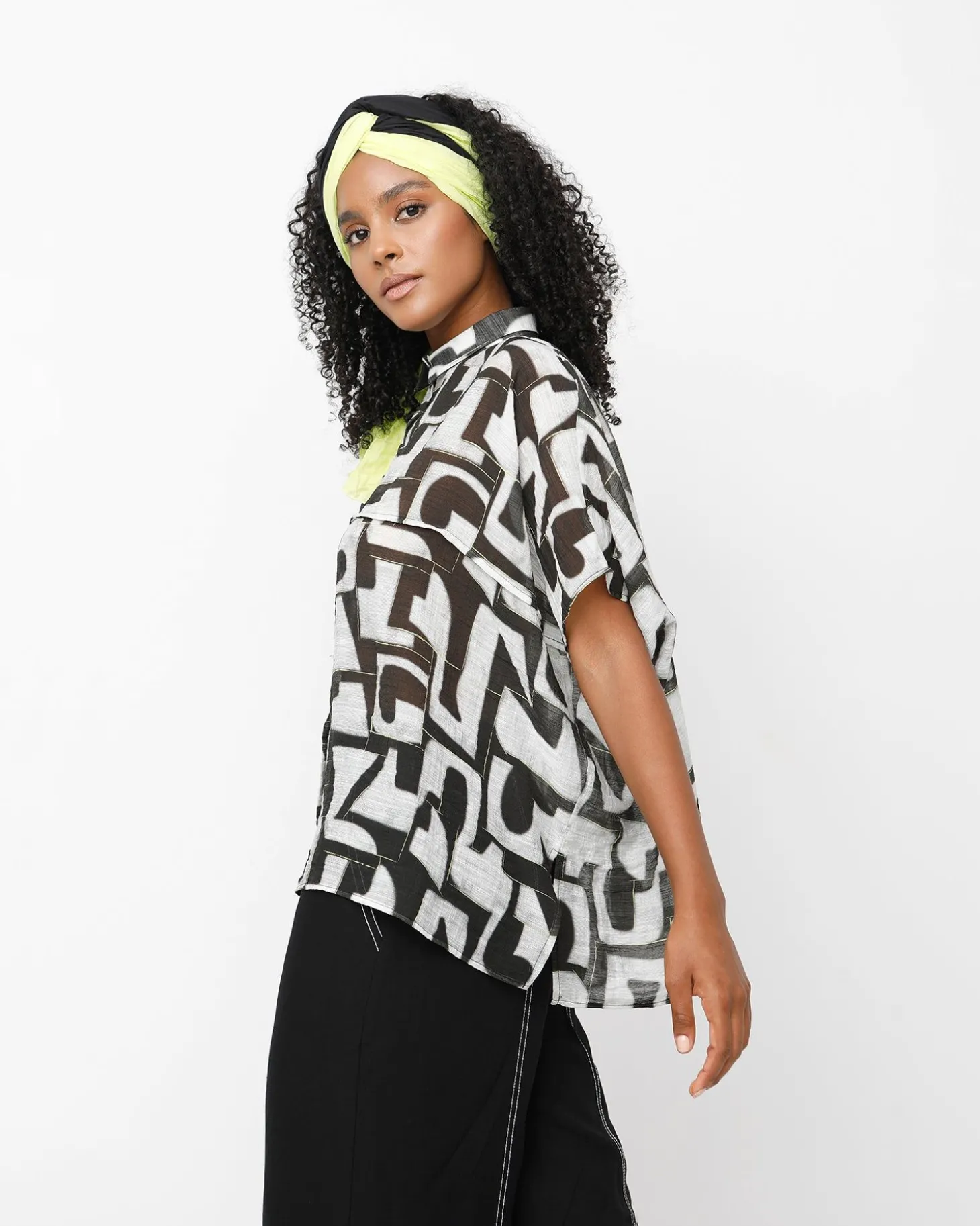 Women Alembika Ozai N Ku Typography Top, Puzzle