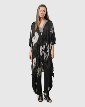 Women Alembika Paige Crinkle Caftan Tunic Dress, Roses