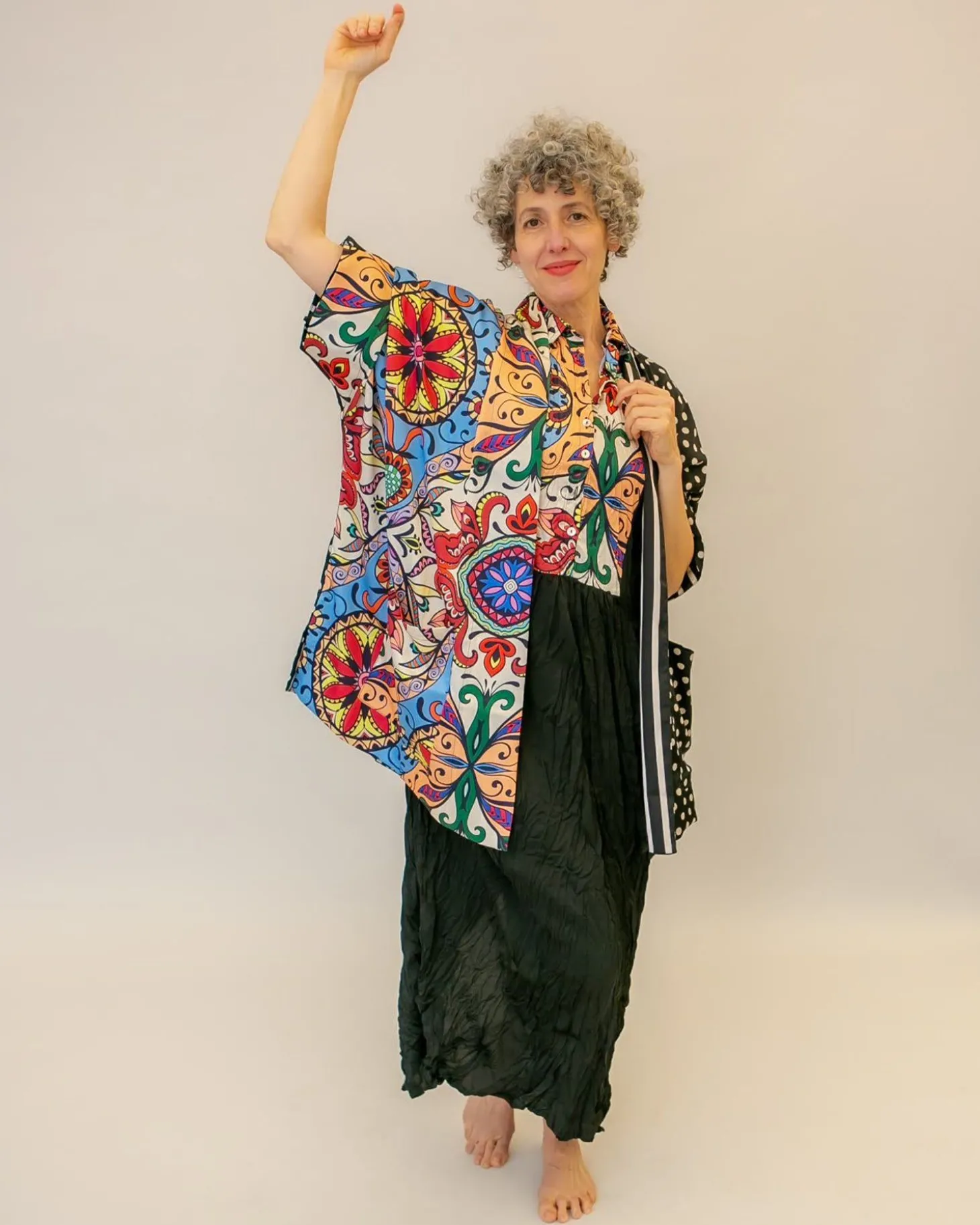 Women Alembika Paisley Bib Crinkle Maxi Dress, Multi