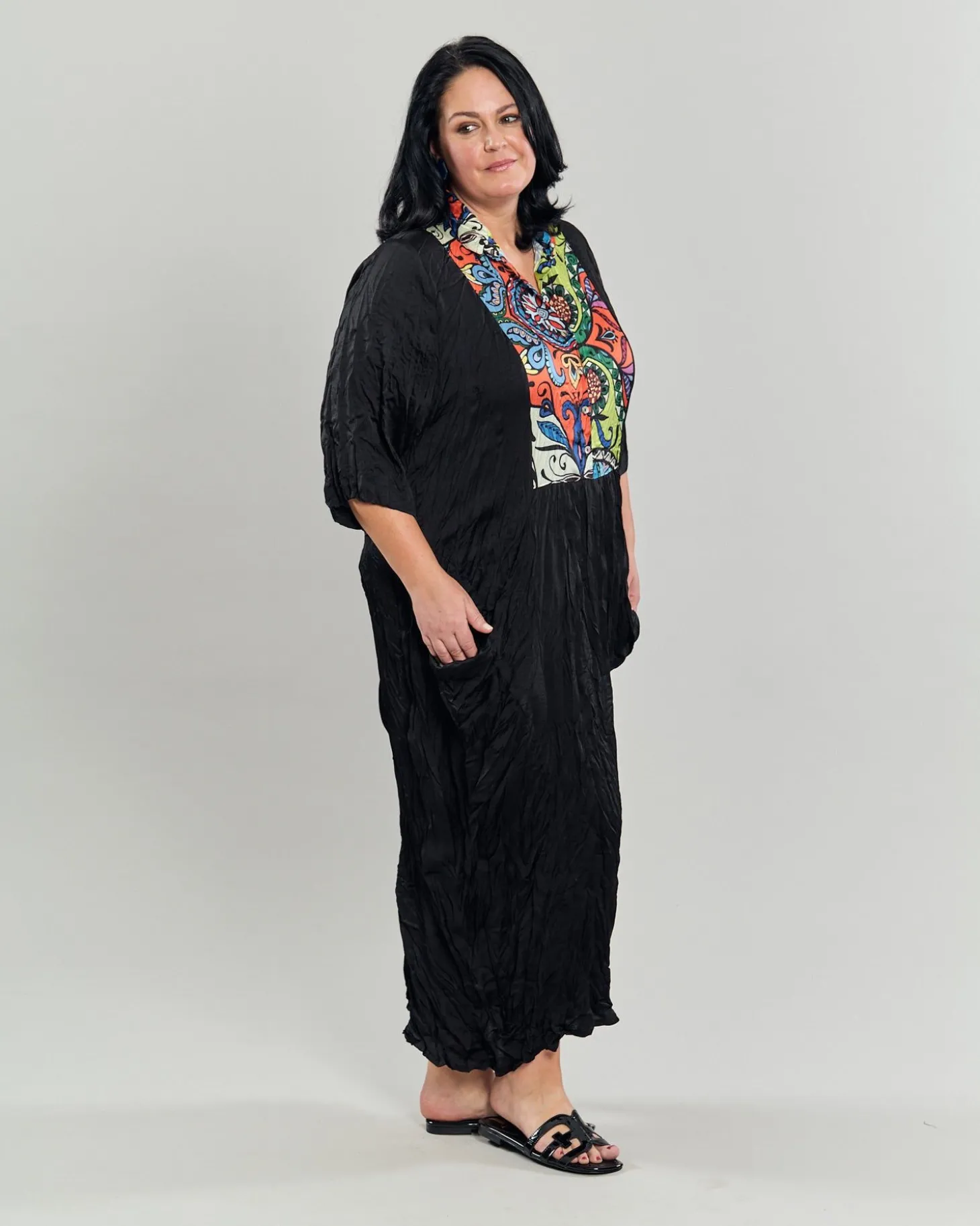 Women Alembika Paisley Bib Crinkle Maxi Dress, Multip