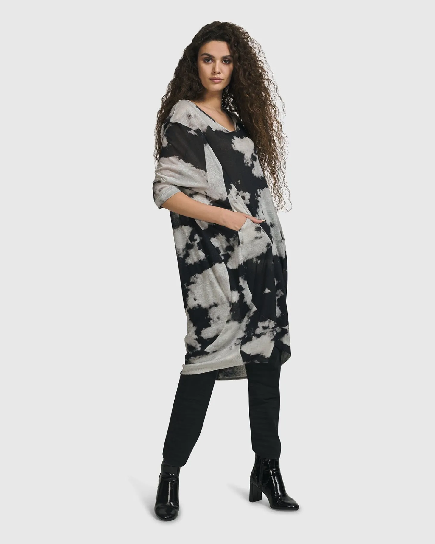 Women Alembika Parisian Sky Dress, Smoke