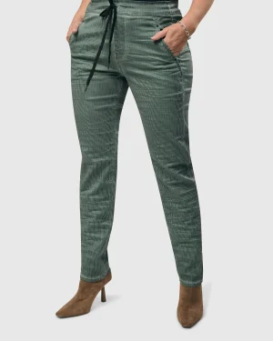 Women Alembika Pinstripe Iconic Stretch Jeans, Teal
