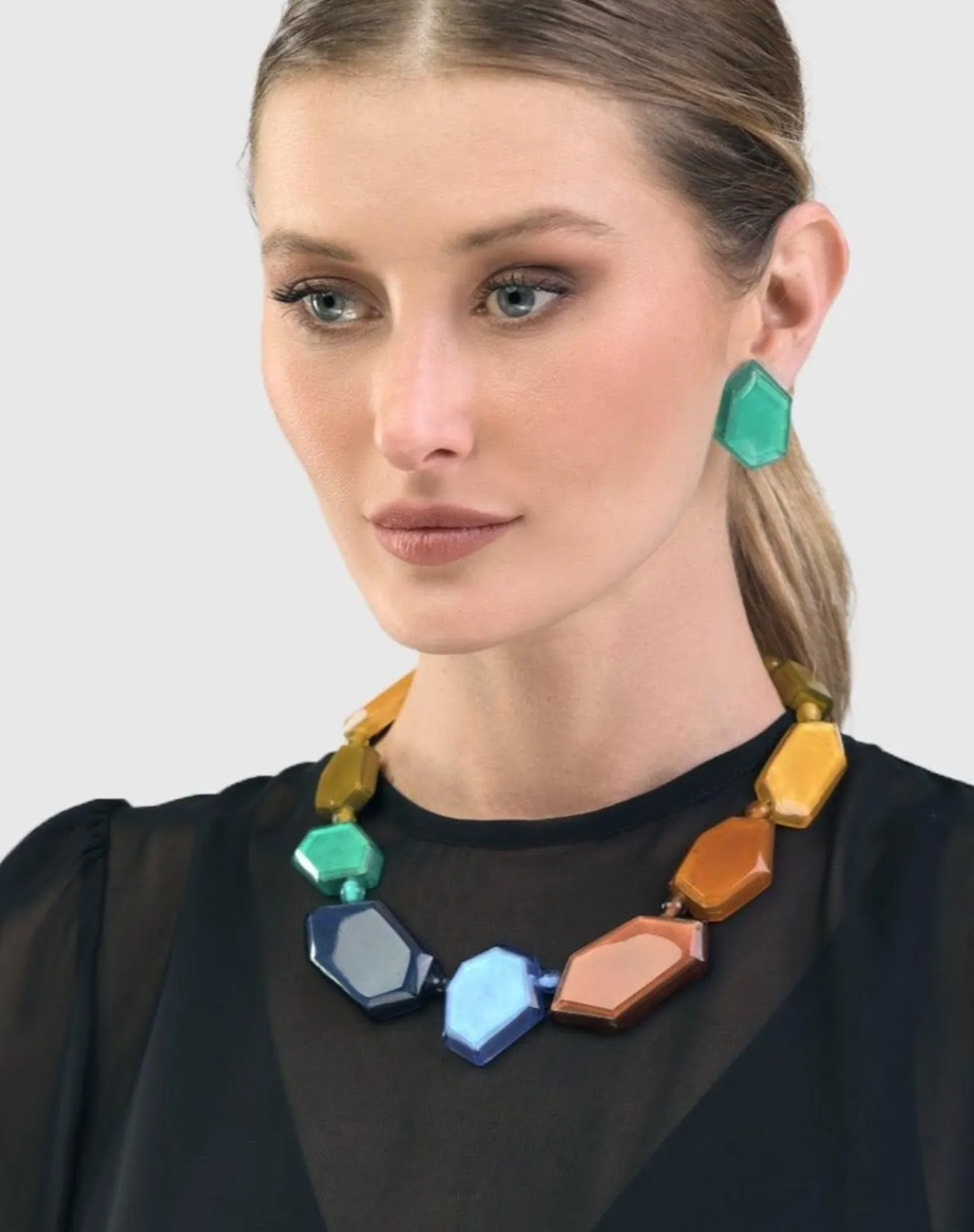 Women Alembika Rainbow Faceted Bead Necklace, Multi