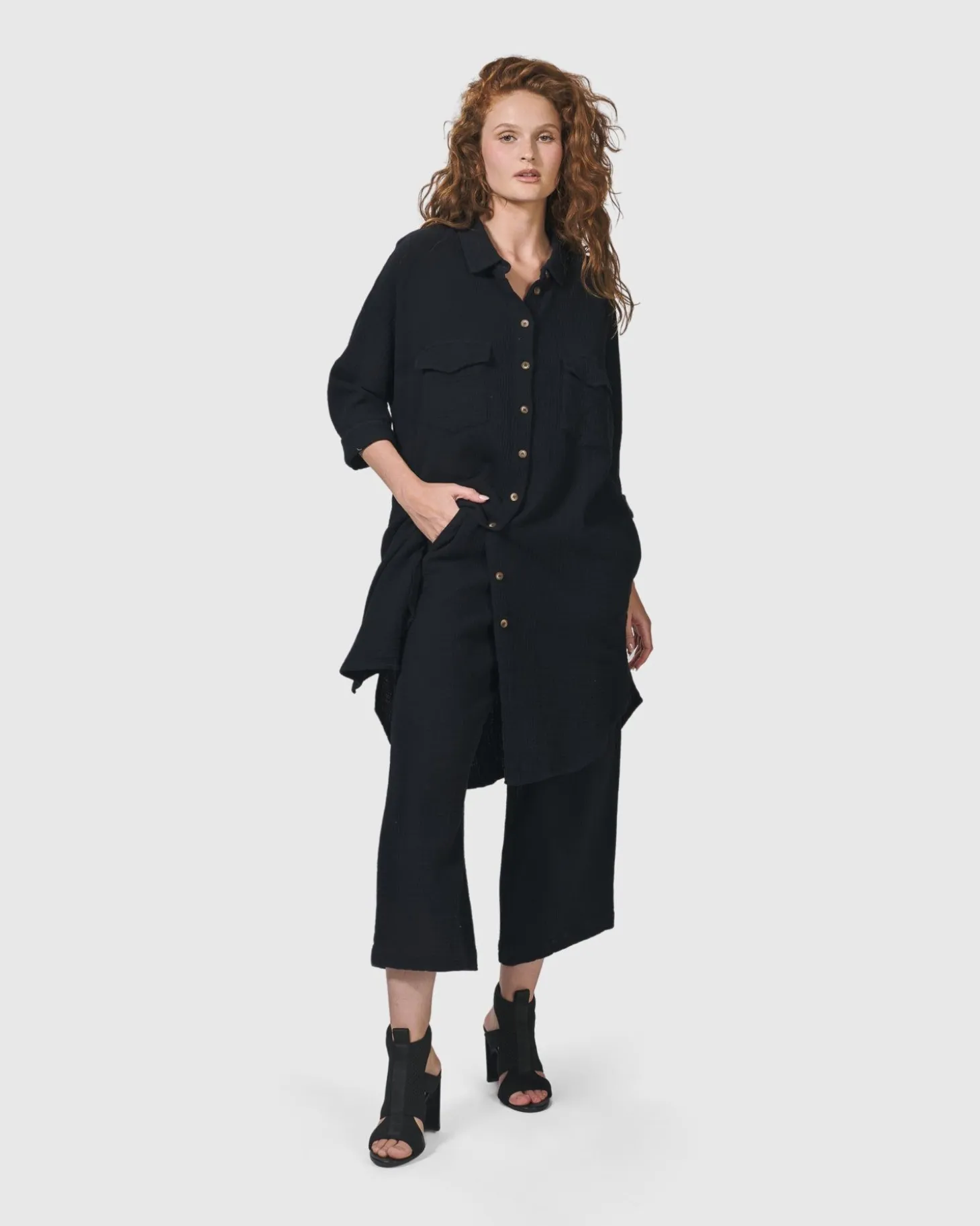Women Alembika Recreation Shirt Dress, Black