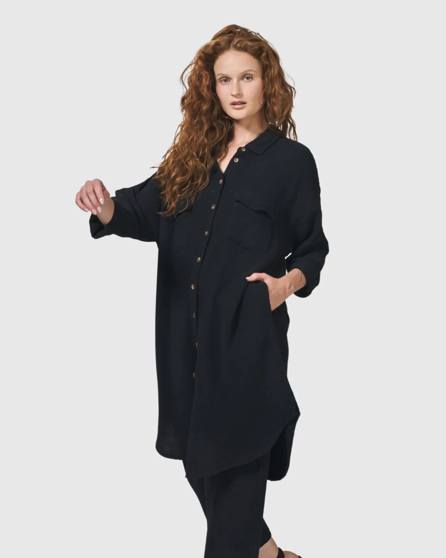 Women Alembika Recreation Shirt Dress, Black