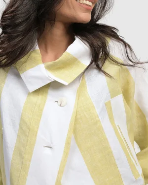 Women Alembika Riposo A-Line Jacket, Citron