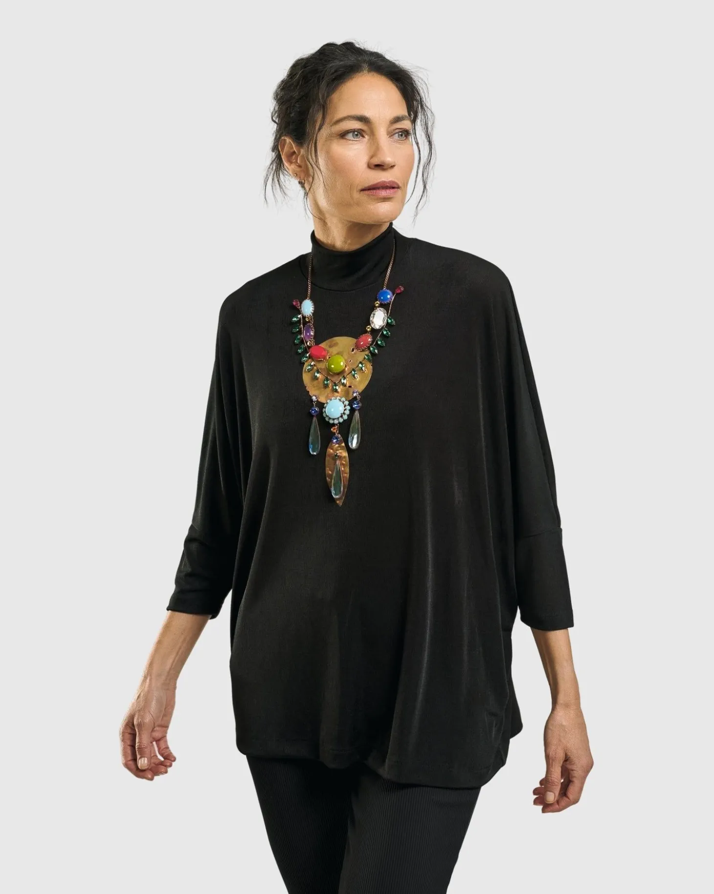Women Alembika Rookie Mockneck Top, Black