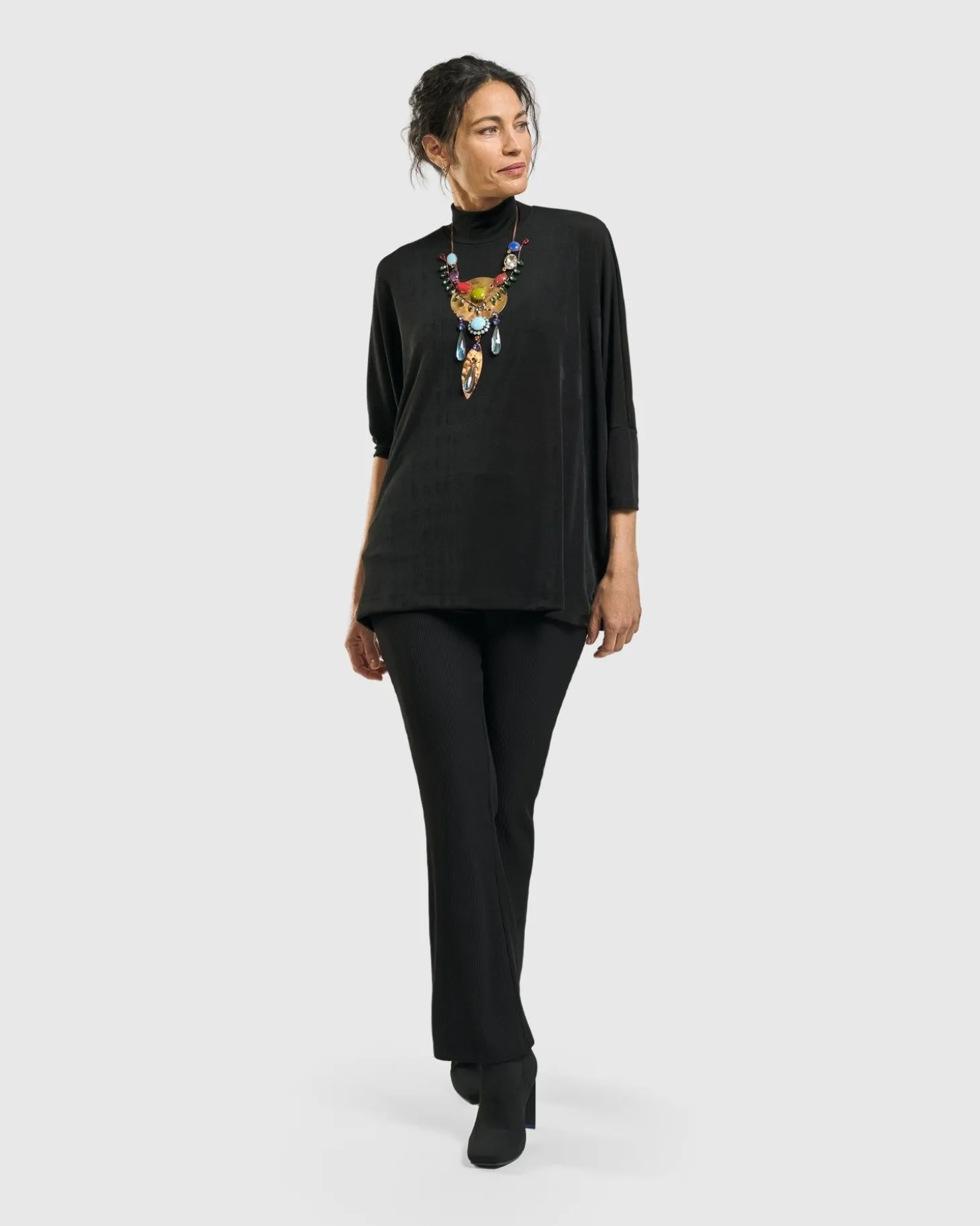 Women Alembika Rookie Mockneck Top, Black