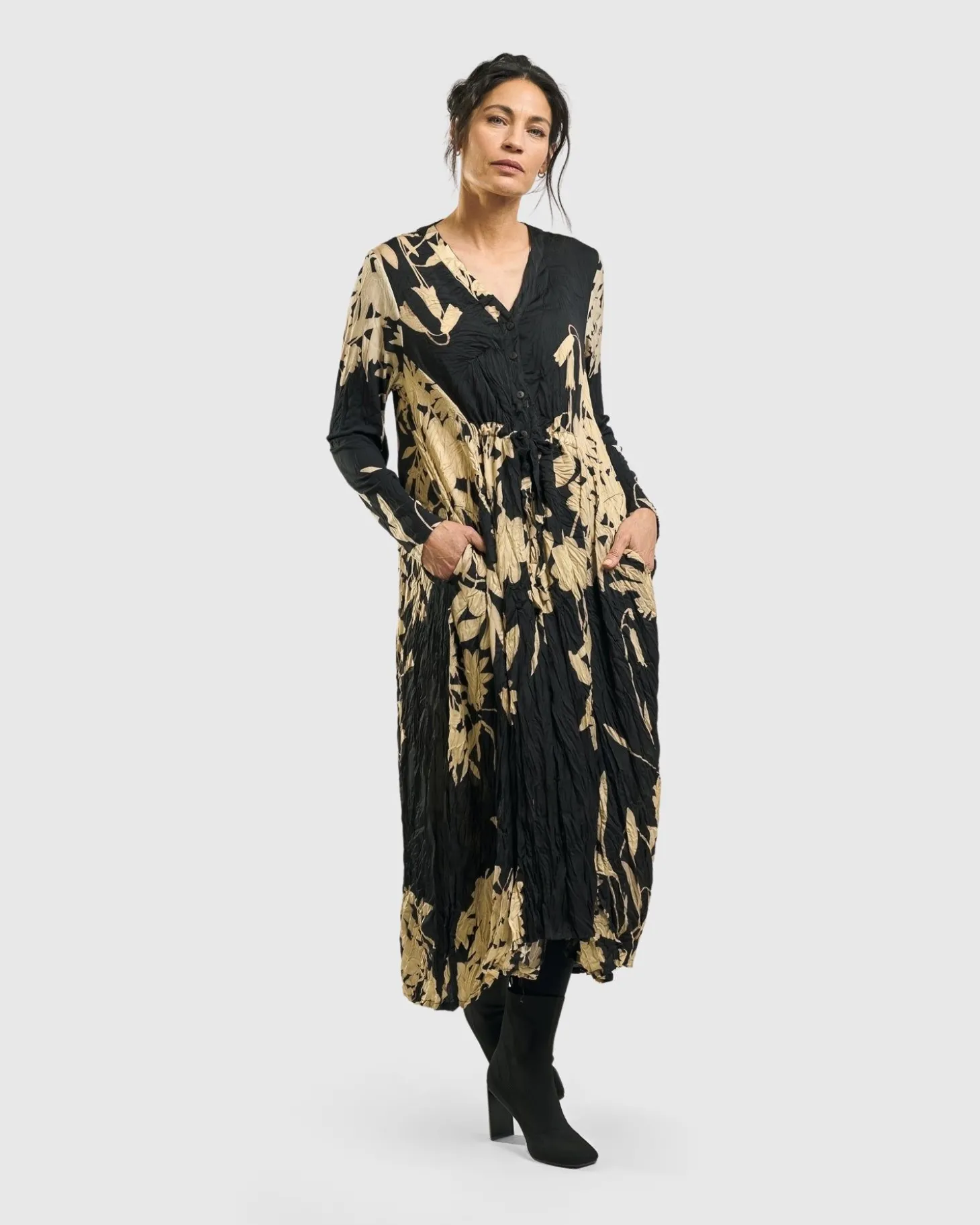 Women Alembika Rosemary Crinkle Tie Dress, Floral