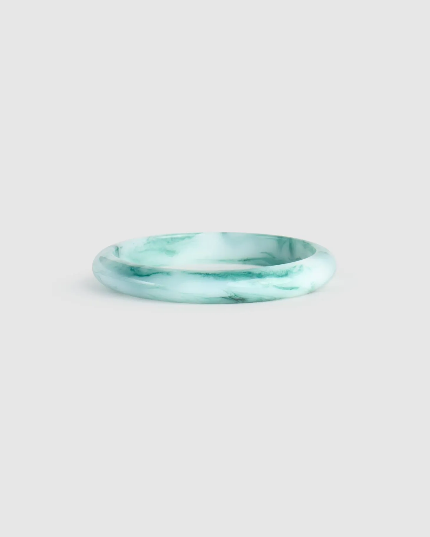 Women Alembika Rounded Bangle Bracelet, Jade