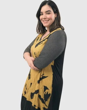 Women Alembika Ru Crinkle Cocoon Dress, Yellow