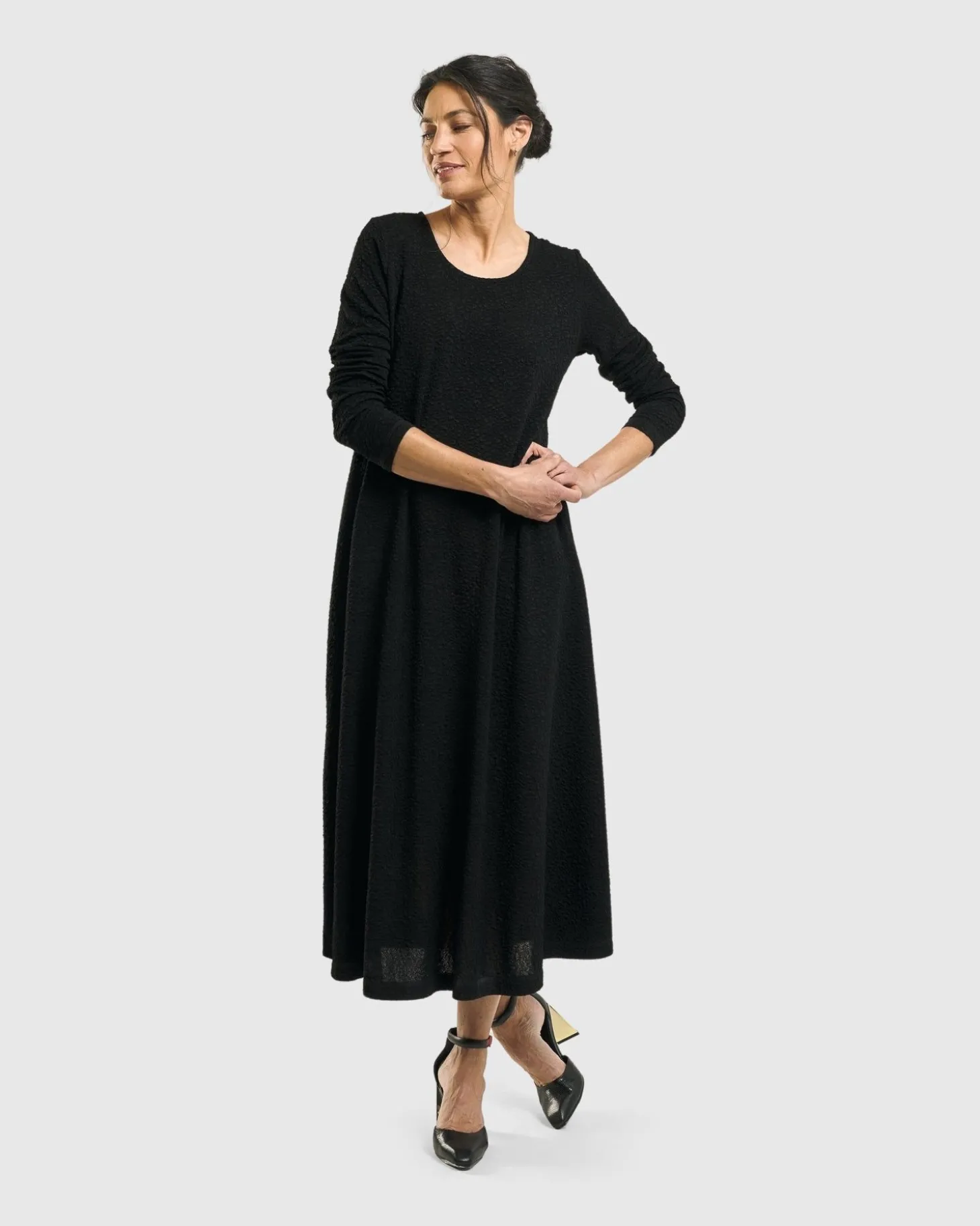 Women Alembika Sabrina A-Line Dress, Black